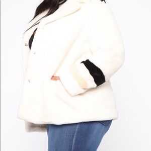 White Faux Fur Coat